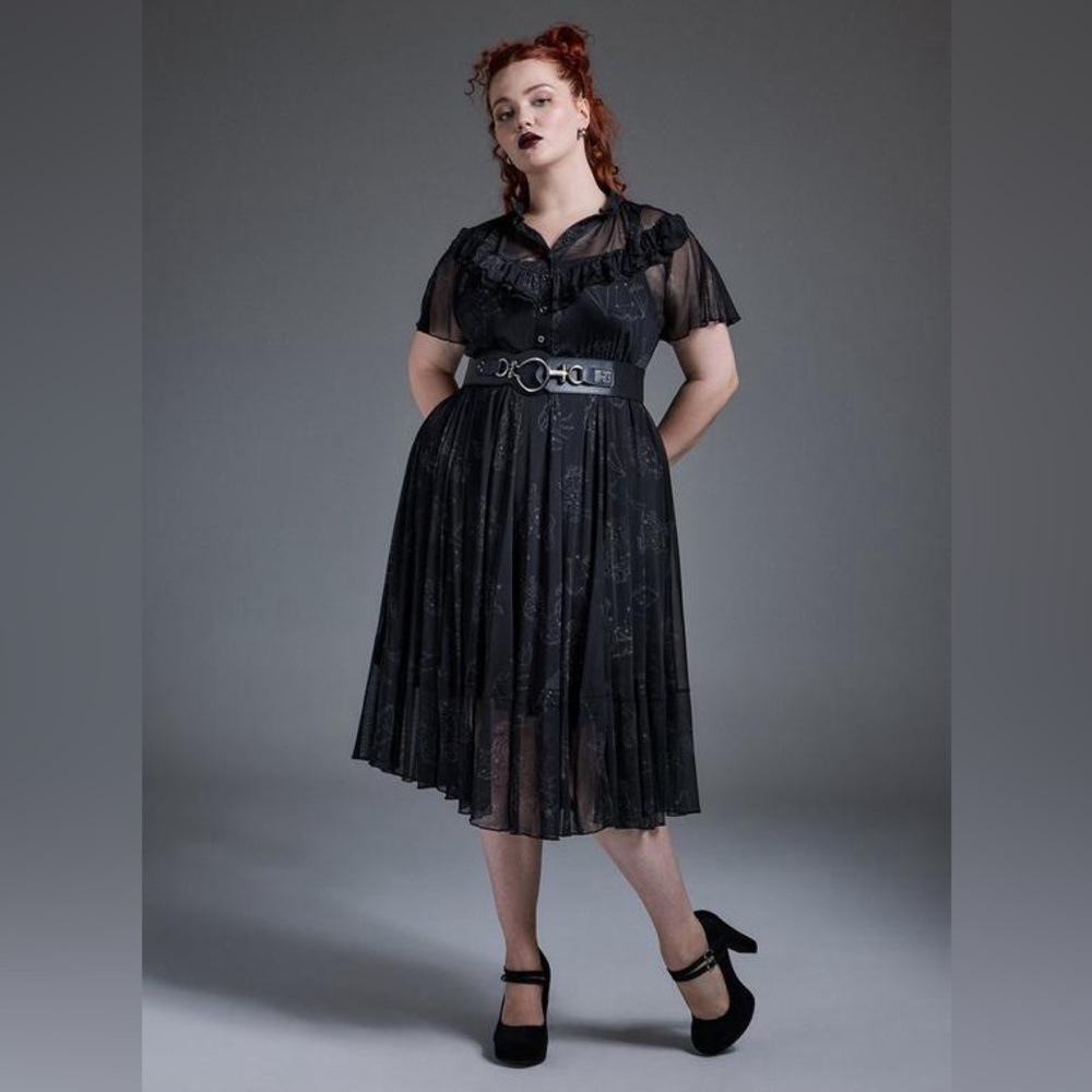 Torrid | Nightfall Tiered Mesh Midi Dress